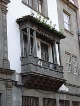 Holzbalkon in der Altstadt